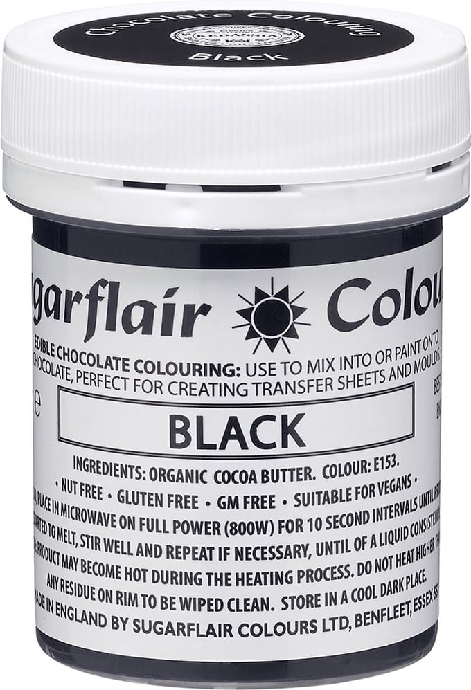 Sugarflair Chocolate Colour - Zwart - 35g - Chocolade Kleurstof - Voedingskleurstof