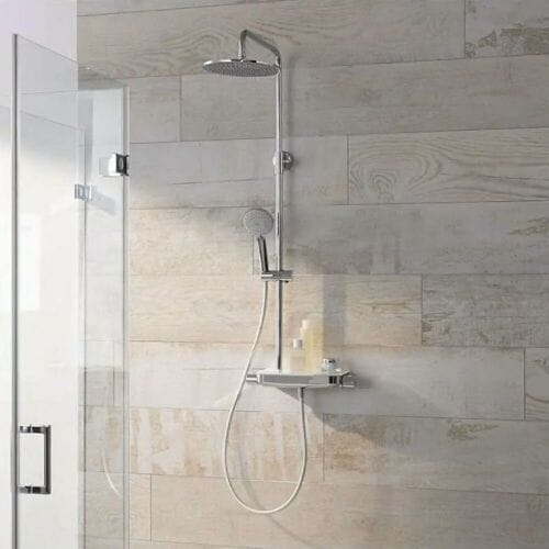 HSK AquaTray RS 200 thermostatic overhead shower flat, round 30 cm 1006400-KB4-AquaSwitch-round