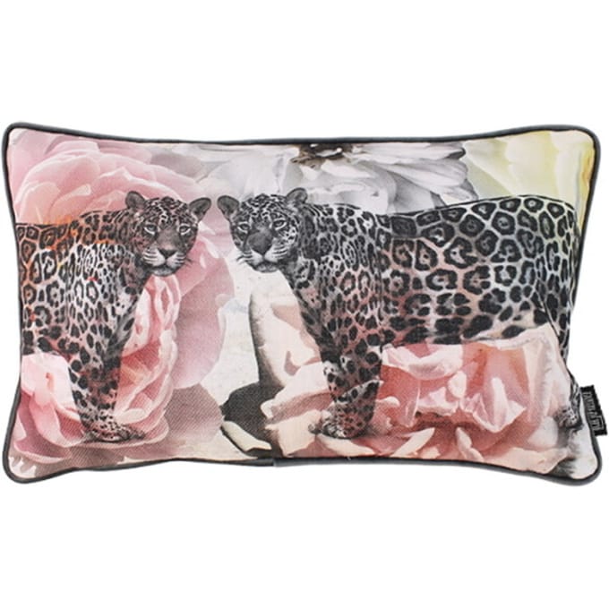 Jacquard Velvet Leopard Kussenhoes | Jacquard - Velours / Fluweel - Polyester | 30 x 50 cm