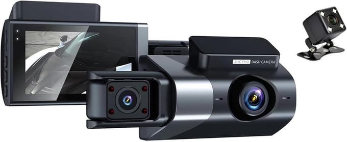 Dashcam voor auto - Voor en achter - Groothoeklens - Automatische start