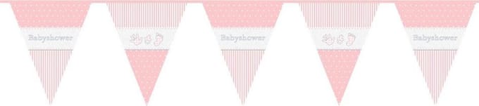 Haza Original Vlaggenlijn Babyshower Meisje Roze 10 M