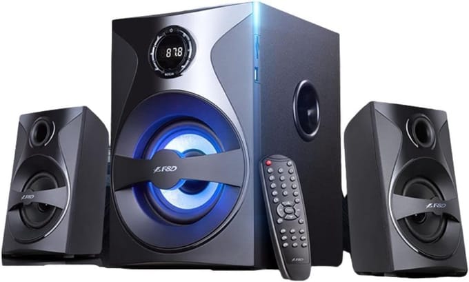 2.1 Kanaals Multimedia Speaker met Draadloze Bluetooth, Subwoofer en Afstandsbediening