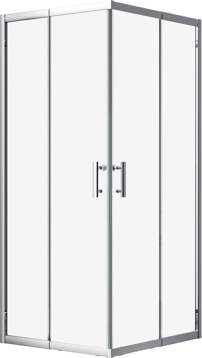 Bad Land HELA douchecabine vierkant zilver 80 x 80 x 190 cm helder glas