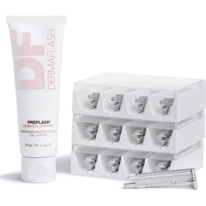 DERMAFLASH The Essentials and Sonic Dermaplaning Refill Kit (Various Options) - 12 Week Supply