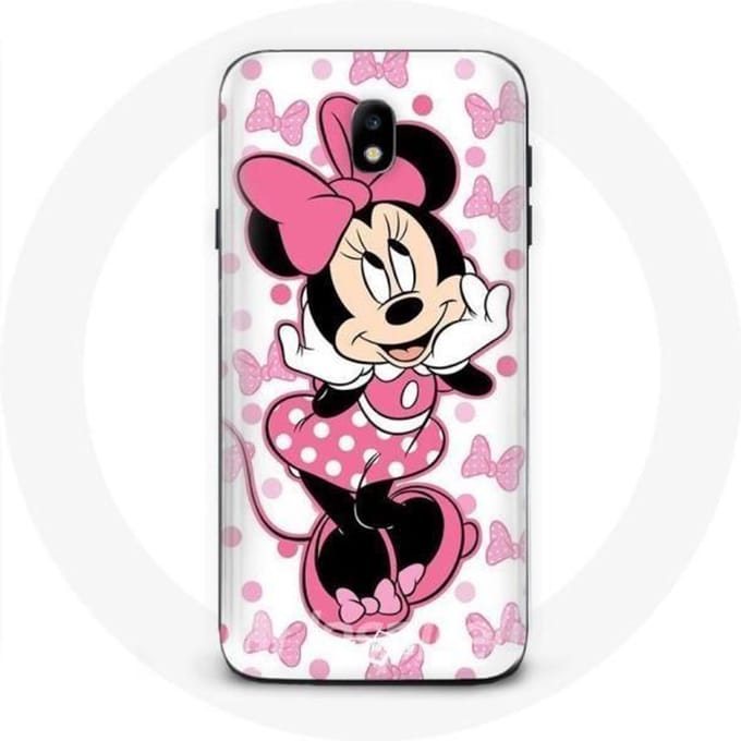 Coque - Minnie Mouse - Galaxy J3 2017 - Dessin animé mignon - Souple - Rose rose