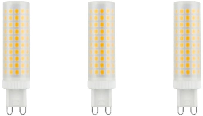 SPL G9 LED Lamp 6W Dimbaar - Warm Wit - 650lm - LED Buislamp T18 - Mat - 3 Stuks - 230 Volt - 2700K
