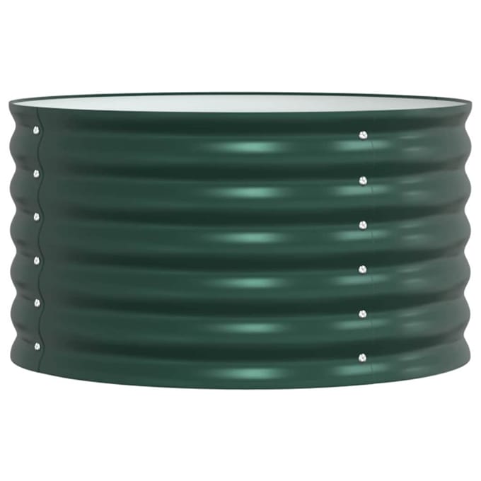 vidaXL - Verhoogd - bed - Groen - 80 - x - 80 - x - 44 - cm - Staal