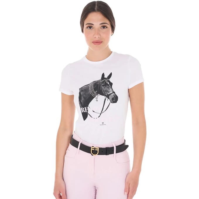 Katoenen dames-T-shirt Equestro Ready To The Party