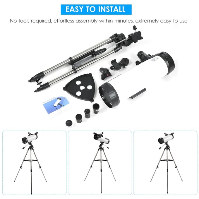 375X Astronomische Telescoop Krachtige Monoculaire Telescoop Refractor Spotting Scope met wit