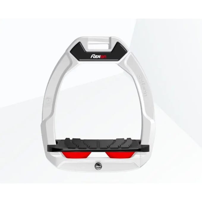 Veiligheidscheuren Paardrijden Schuin Grip Wit/Zwart/Rood Flex-On Safe-On