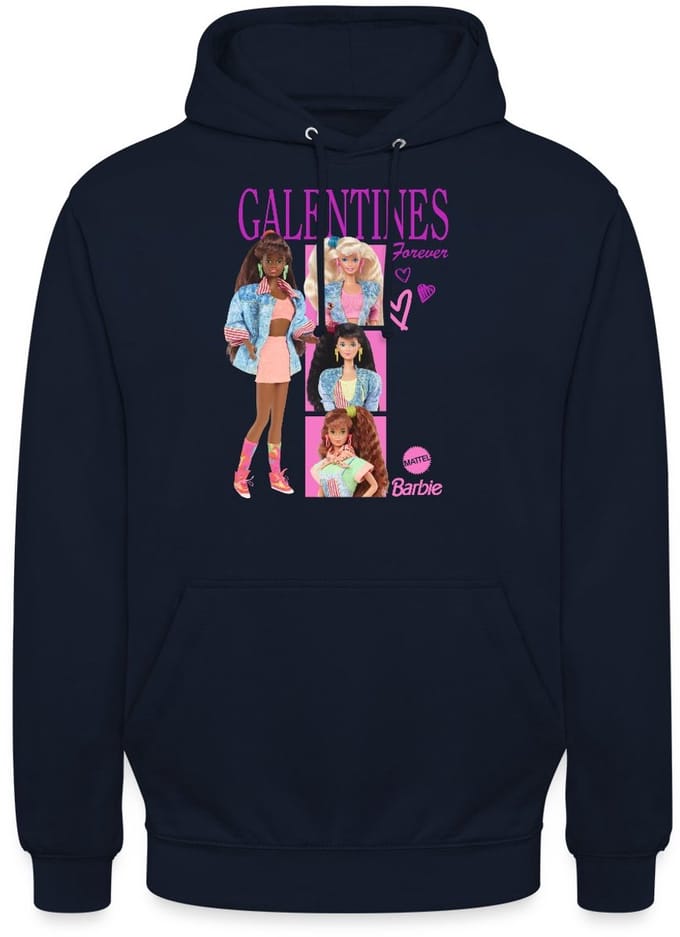 Barbie Galentines Ontwerp Hoodie Unisex
