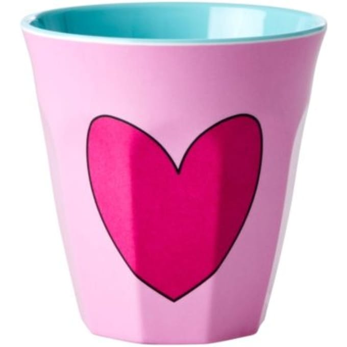 Rice melamine beker medium hart roze
