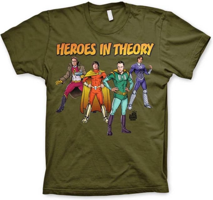 The Big Bang Theory Heren Tshirt -L- Heroes In Theory Groen