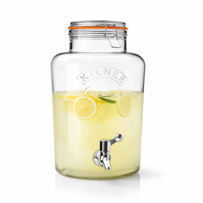 Kilner - Drankdispenser - Ruime opening - Rond - Incl. Tapkraantje - 8L
