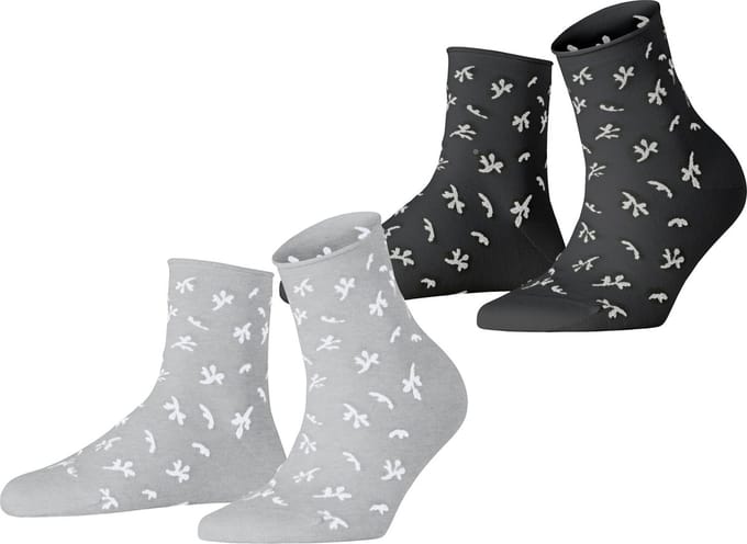 Esprit Twig 2-Pack gedessineerd katoen multipack sokken dames veelkleurig - maat 35-38