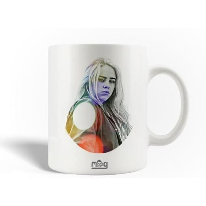 mok - Billie Eilish - Fan Art - Keramiek - 30cl - Vaatwasmachinebestendig