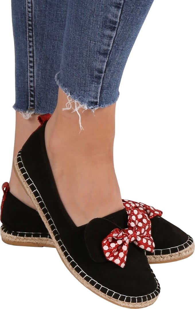 Zwarte espadrilles met een Minnie Mouse DISNEY strik