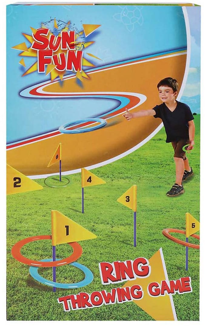 Sun Fun Vang- Werpspel met 6 Ringen en 6 Vlaggen