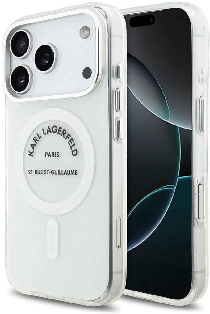 Karl Lagerfeld Back Cover Case - iPhone 17 Pro - Transparent - MagSafe-compatibel - Verhoogde camerabescherming