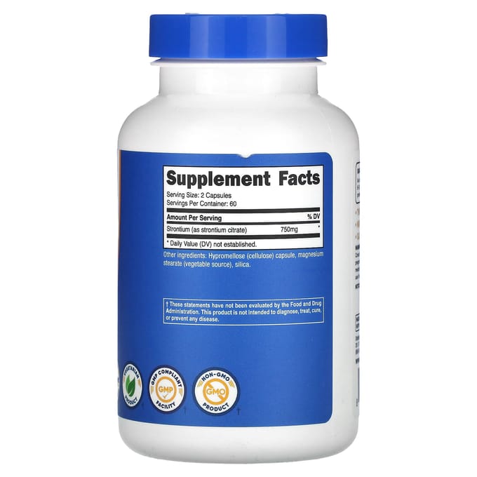 Strontium, 120 capsules (375 mg per capsule)