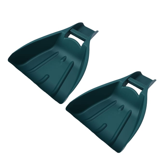 1 Paar Bladscheppen en Klauwen Stevige Ergonomische Grip Handbediend Tuin Bladhark voor Gazon Grasverwijdering gray