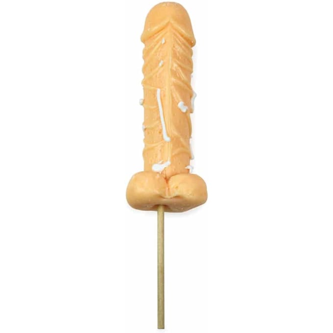 Penis met Cum lolly met melk  chocolade smaak