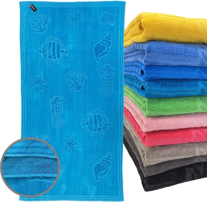 iSleep Strandlaken Schelp - 100x200 cm - Blauw