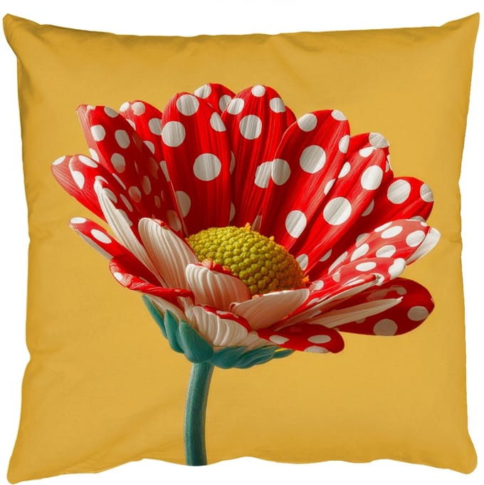 Sierkussens - Kussentjes Woonkamer - 40x40 cm - Bloem - Rood - Stippen