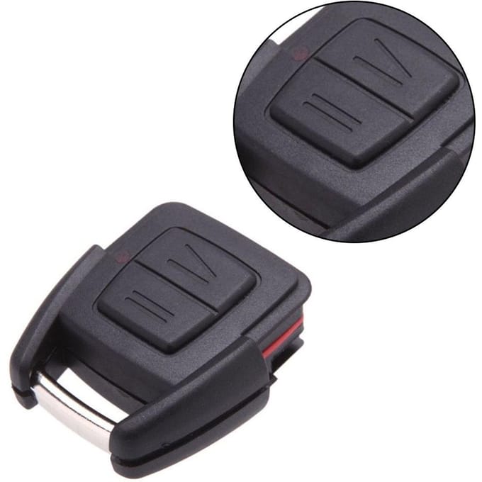 Clé télécommande Fob à 2 boutons de remplacement, pour coque Vectra Opel Zafira Astra noir