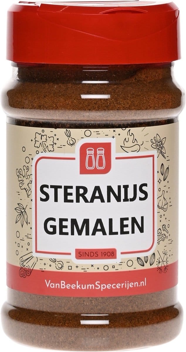 Van Beekum Specerijen - Steranijs Gemalen - Strooibus 100 Gram