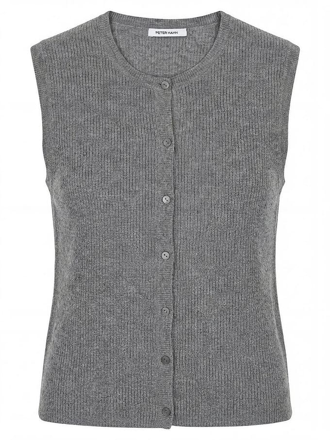 Mouwloos vest Van Peter Hahn grijs