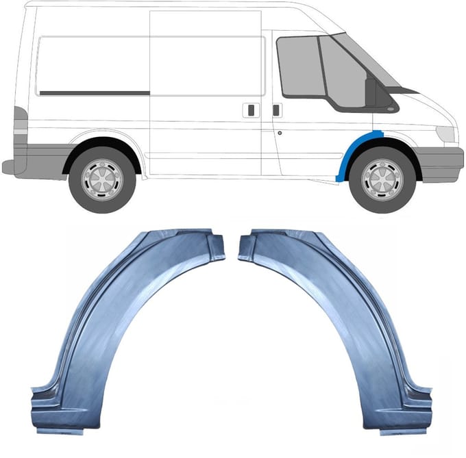 Reparatiepaneel voorspatbord voor Ford Transit 2000-2013 / Links + Rechts / Set