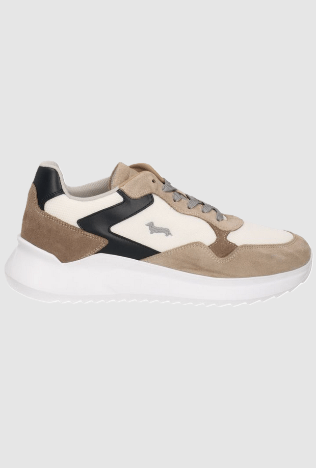 schoenen suede man beige-wit