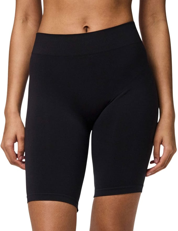 Pieces Dames Short Lange Pijp Zwart - Maat M/L