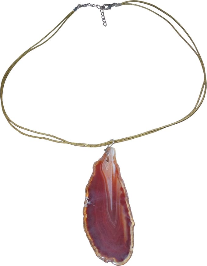 Ketting met steen bruin