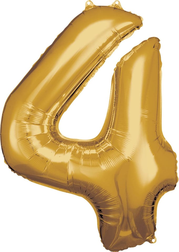 Amscan Folieballon 66 X 88 Cm Goud Nummer 4
