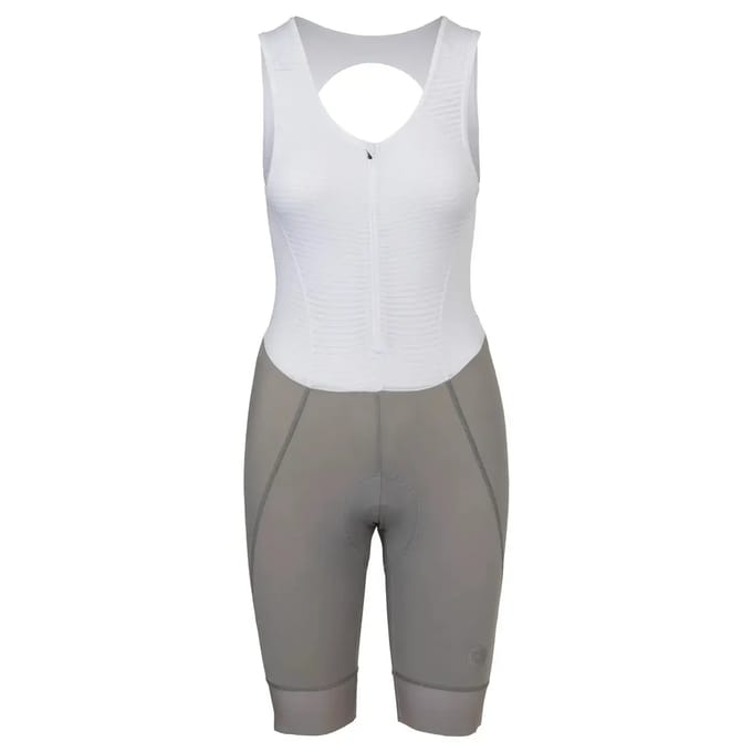 AGU Prime II - Bibshort - Fietsbroek Dames - Met Red 120 Zeem - Gerecycled Polyester - Mesh Bretels - Flatlock Naden - Siliconen Grip - Grijs - XL