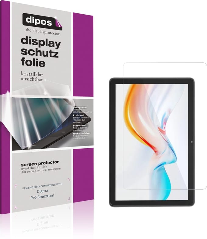 dipos – 2x Beschermfolie geschikt voor Digma Pro Spectrum | Krasbestendige & heldere Screenprotector Ultra-Thin