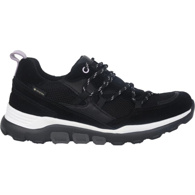 Gabor rollingsoft sensitive 96.924.47 - dames rollende wandelsneaker - Zwart - maat 37.5 (EU) 4.5 (UK)