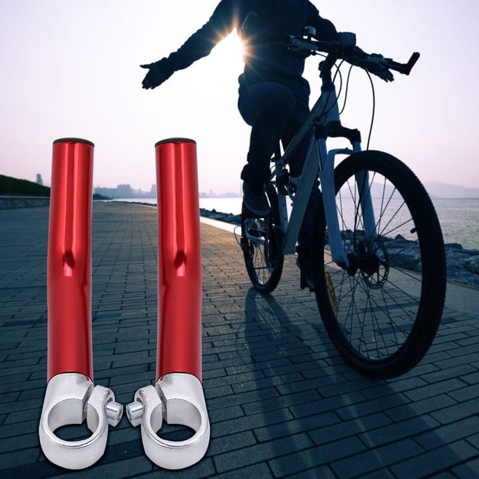 1 Paar Aluminiumlegering Berg?Fiets Racefiets Stuur Bar End Rood red