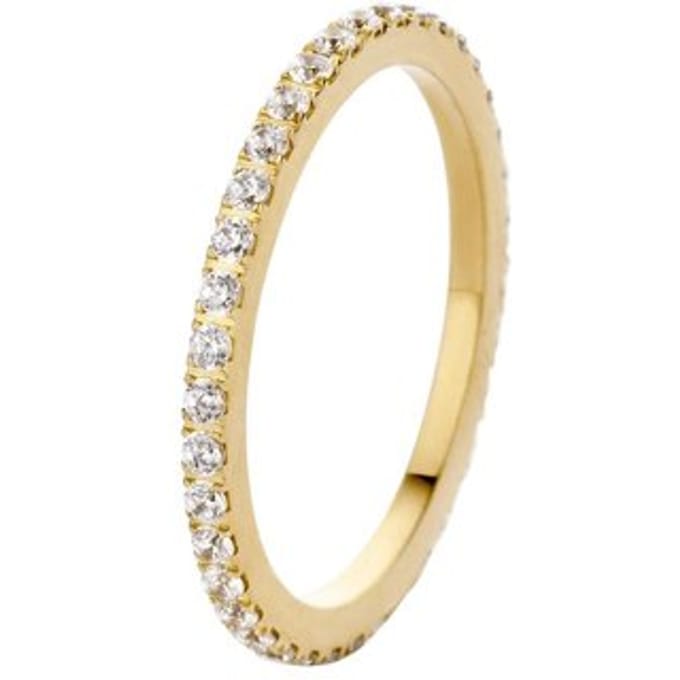 Melano friends Sade cz ring - Goudkleurig + Crystal - Dames - Maat 17.25