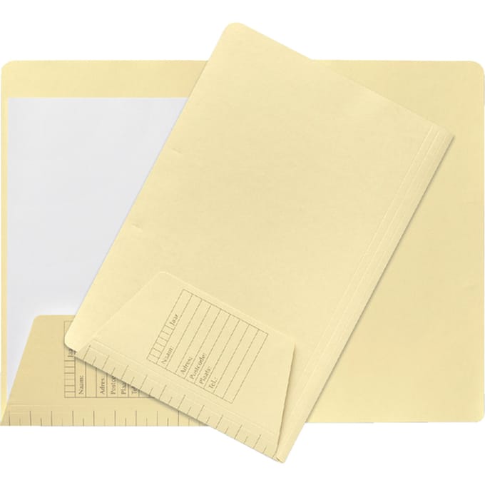 Dossiermap Djois folio 1 klep 160gr lichtgeel