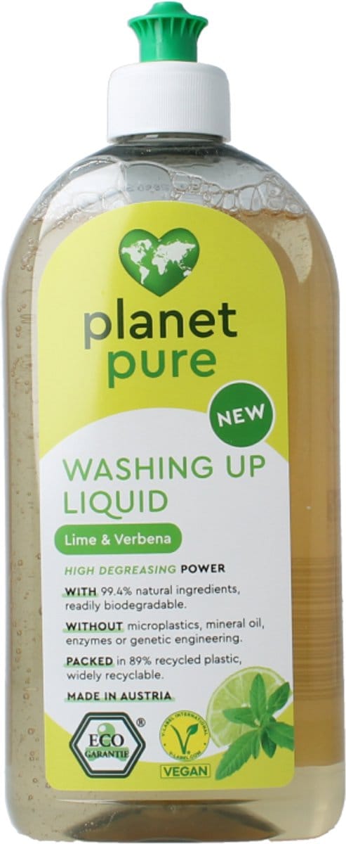 Planet Pure - Afwasmiddel - Lime - Verbena - 500 ml