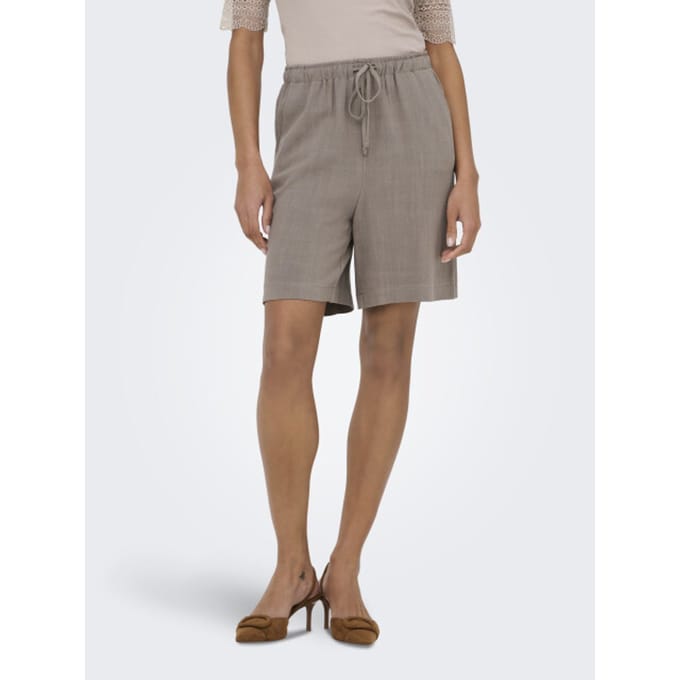 ONLY- ONLSIESTA MW PULL-UP LIN BL SHORTS NOOS - Heren - Broek