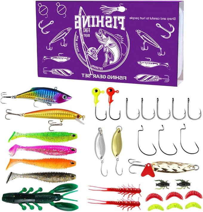 Vislokaas Set - Kunstaas Baars - Vissen Forel - Realistische Actie - 19 cm - Multicolor