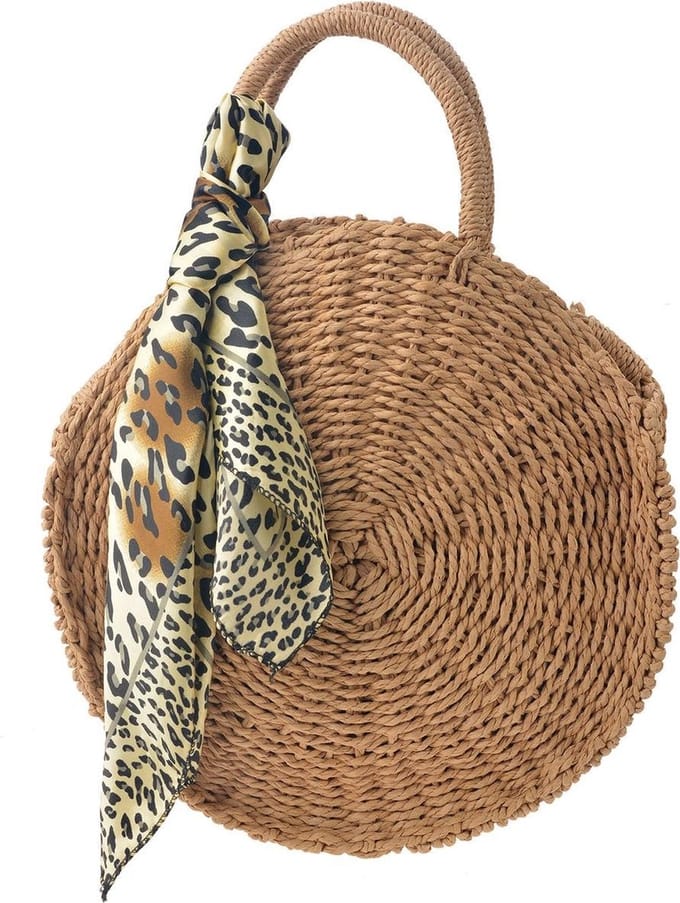 Melady Handtas Dames MLBAG0069 Ø 29 cm Beige Papier