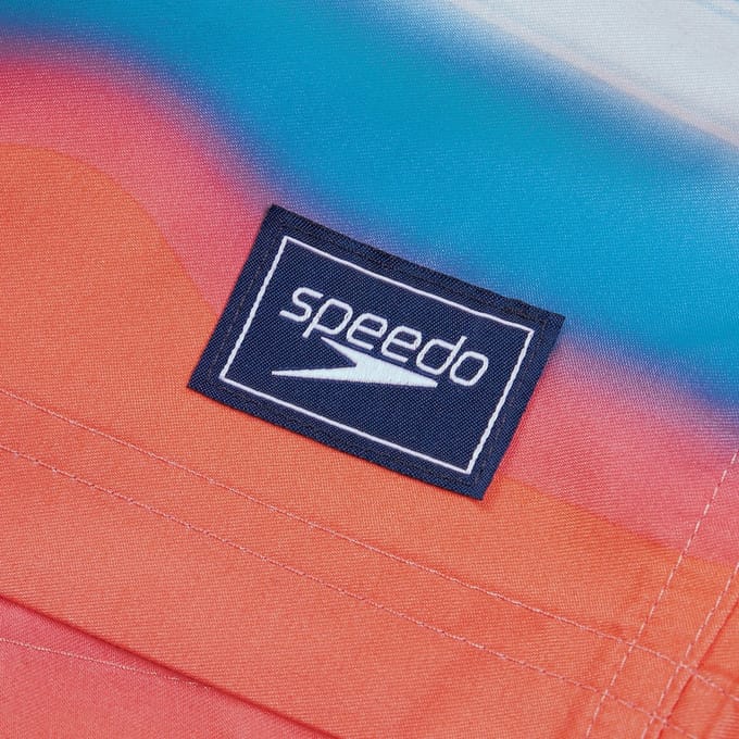 Speedo Mens Placement Leisure 16 Watershort Pumpkin Spice, Fandango Pink, Pool, Pale Tan, White