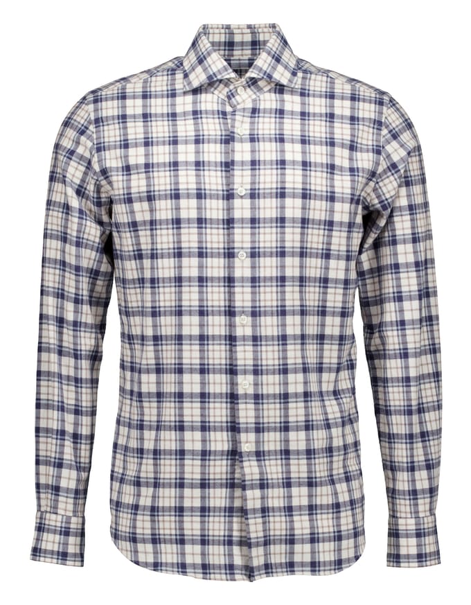 Xacus Washed Shirt Lange Mouw Overhemden Blauw 721ml/31324