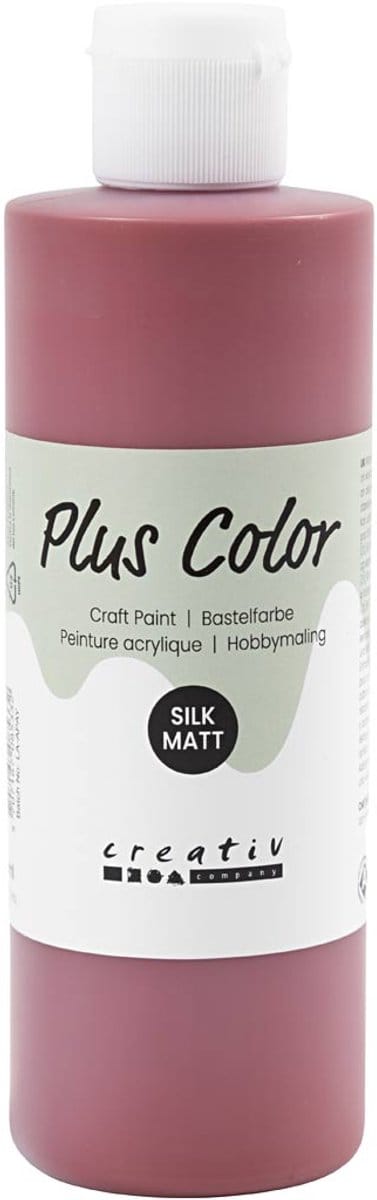 Plus Color Acrylverf, antiek rood, 250 ml/ 1 fles