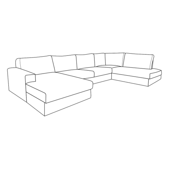 PEPP interiors Hoekbank UNO U-opstelling chaise longue links - Modesto 492